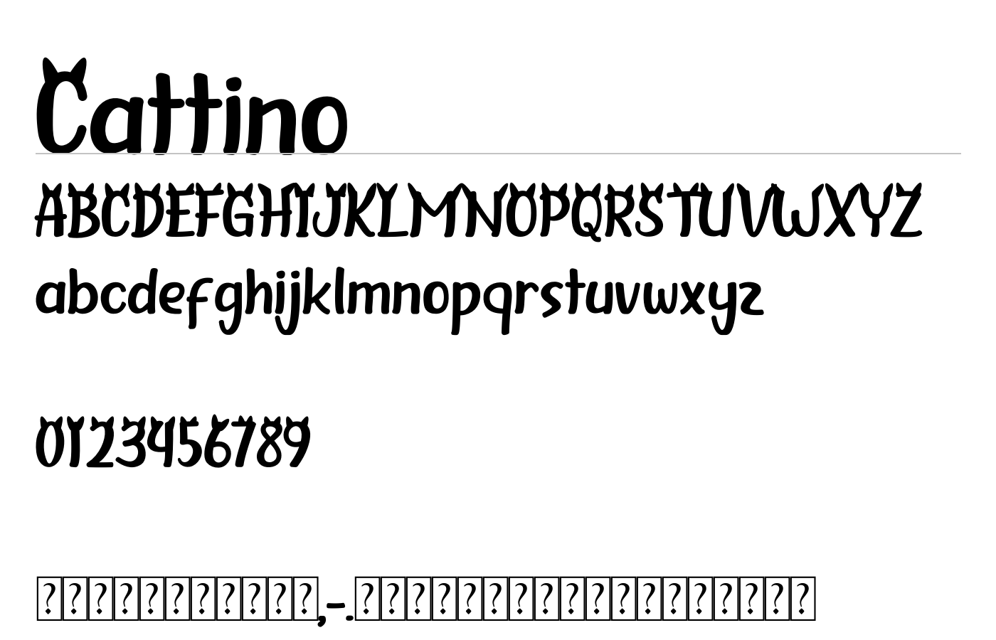 Cattino Font preview