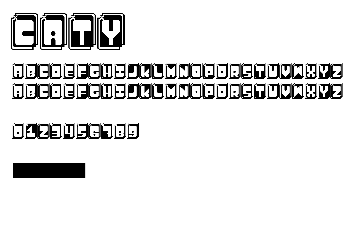 CATY Font preview