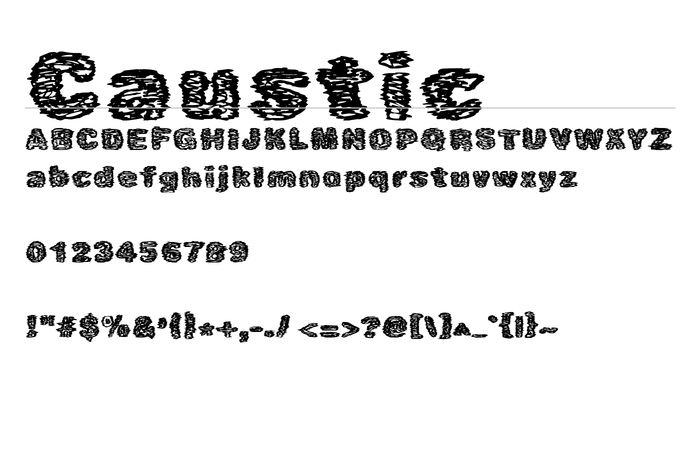 Caustic Font preview