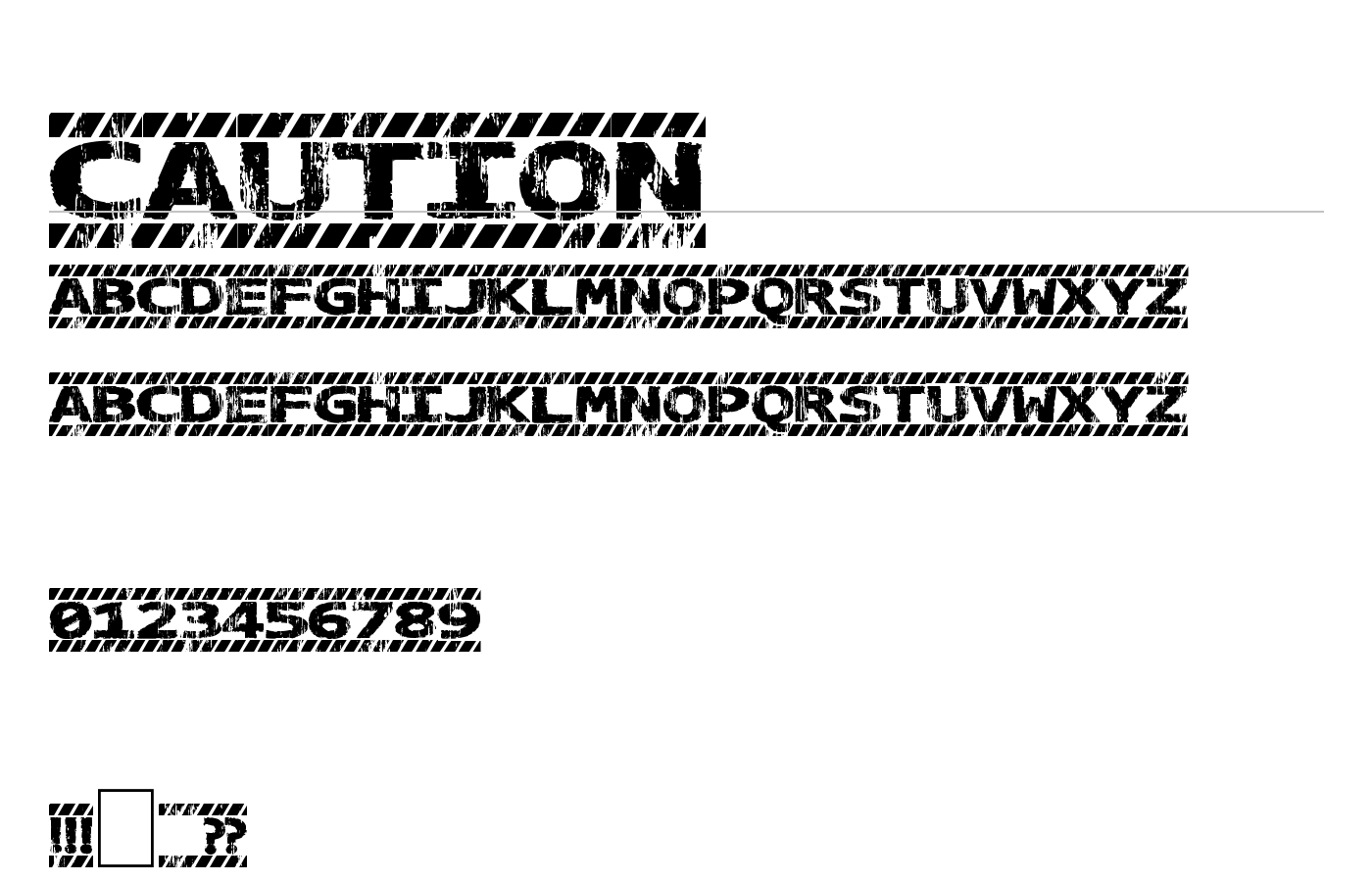 CAUTION Font preview