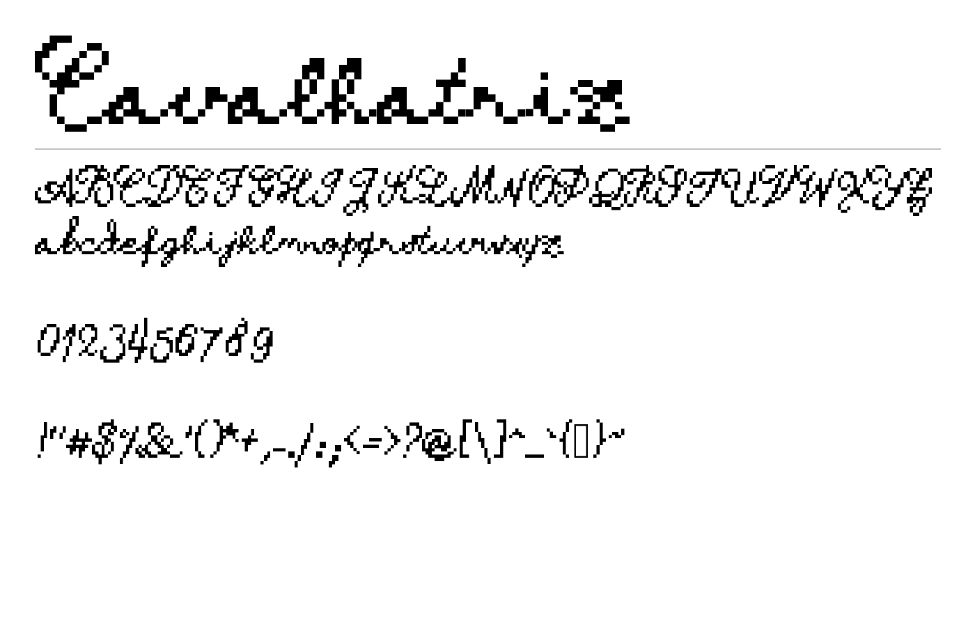 Cavalhatriz Font preview