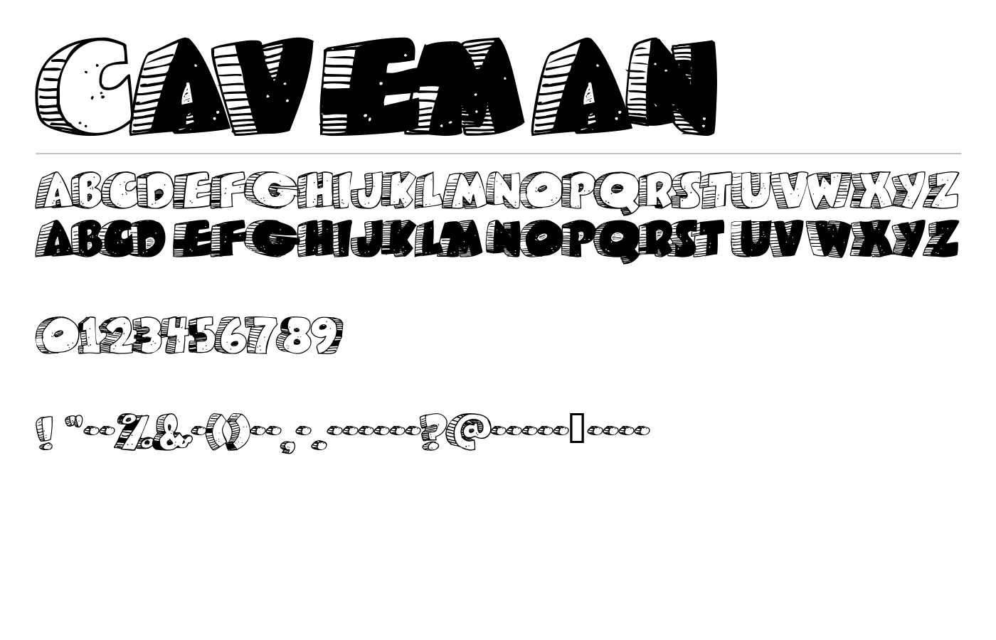 Caveman Font preview
