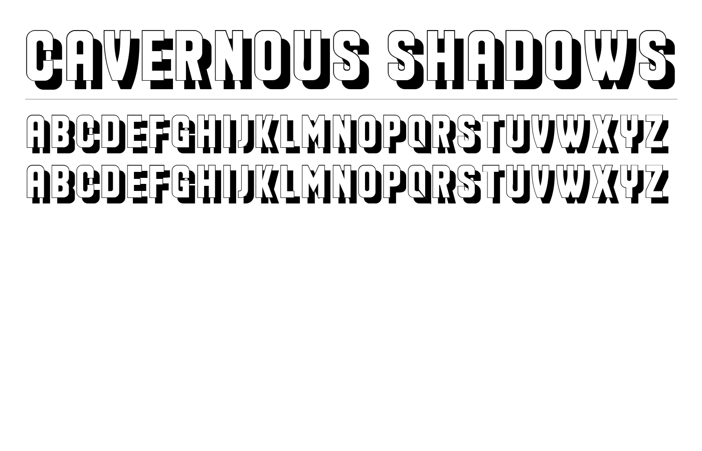 Cavernous Shadows Font preview