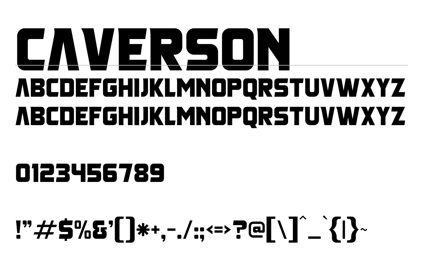 Caverson Font preview