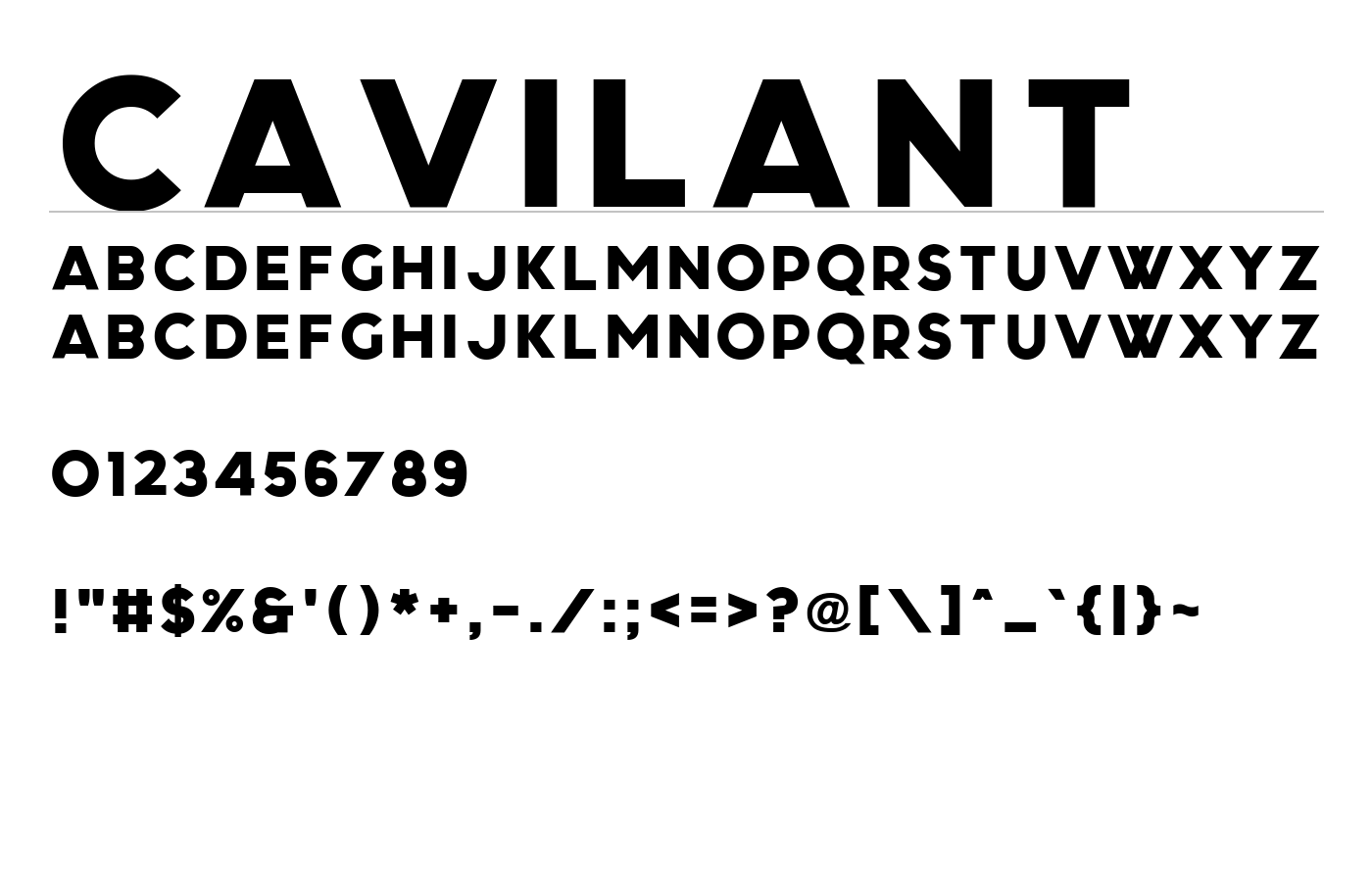 Cavilant Font preview