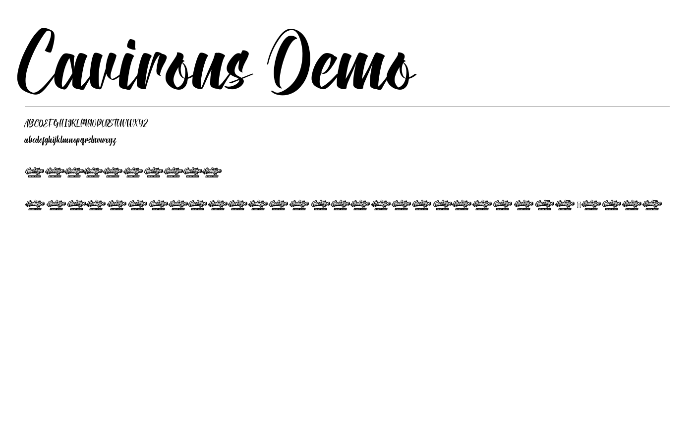 Cavirous Demo Font preview
