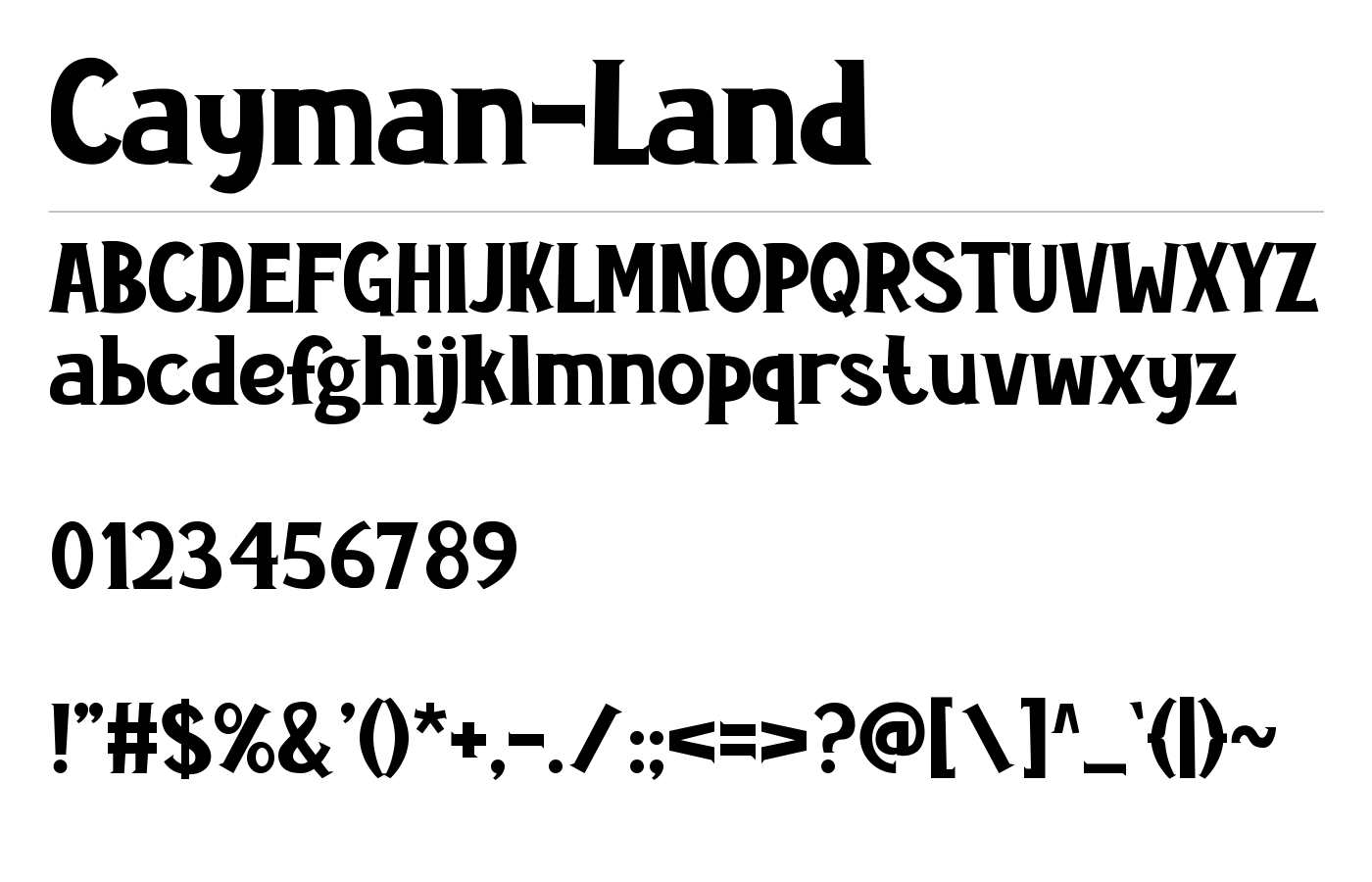 Cayman-Land Font preview