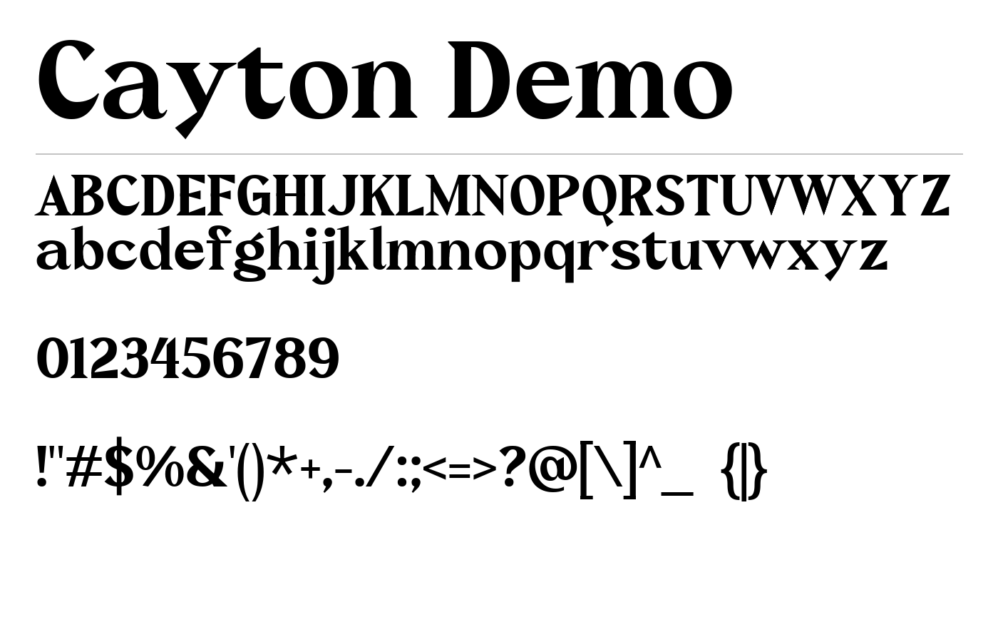 Cayton Font preview