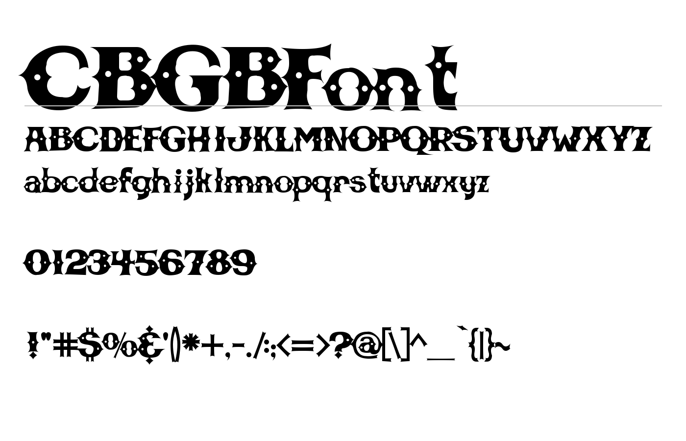 CBGBFont preview