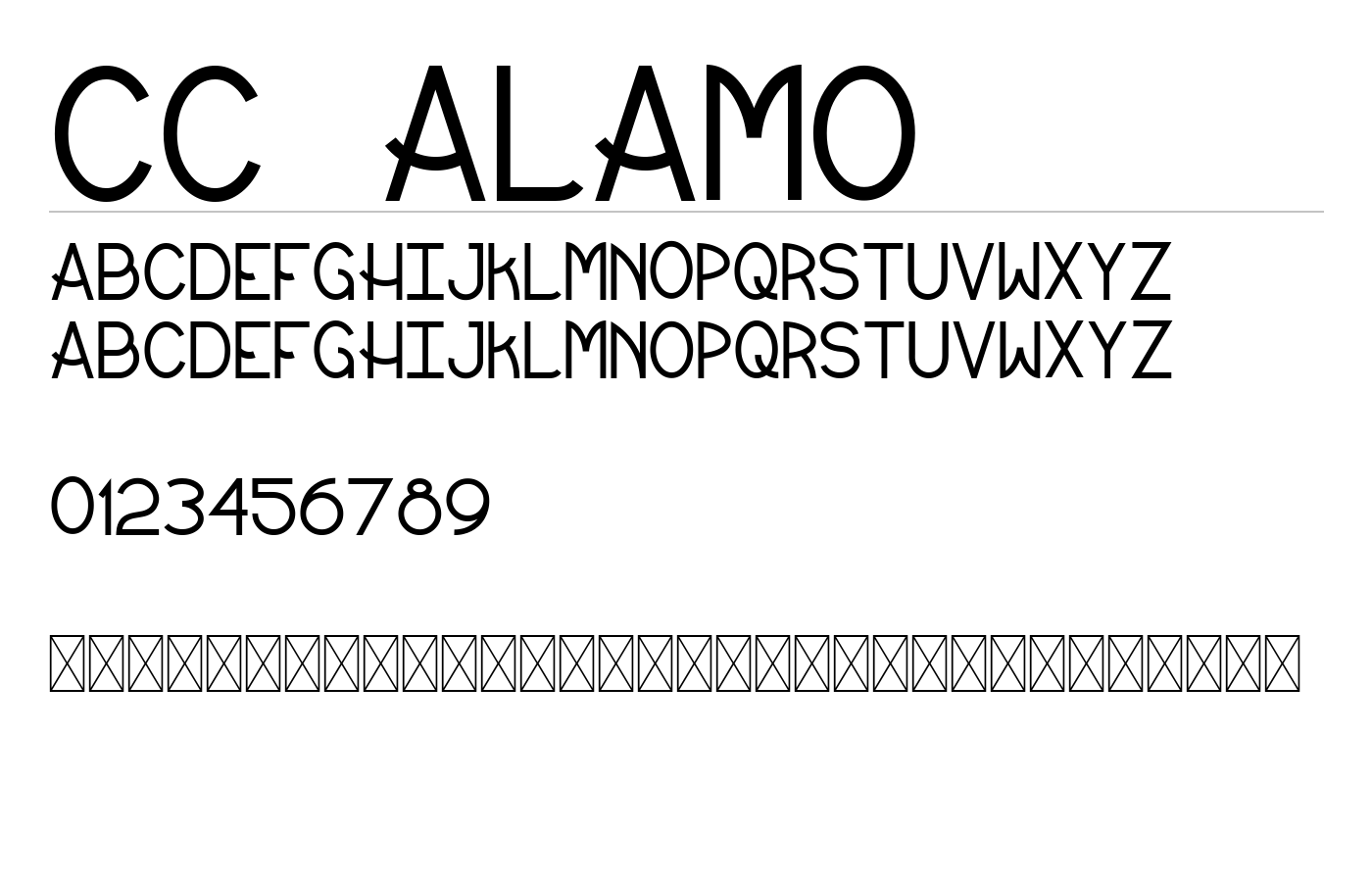 CC Alamo Font preview