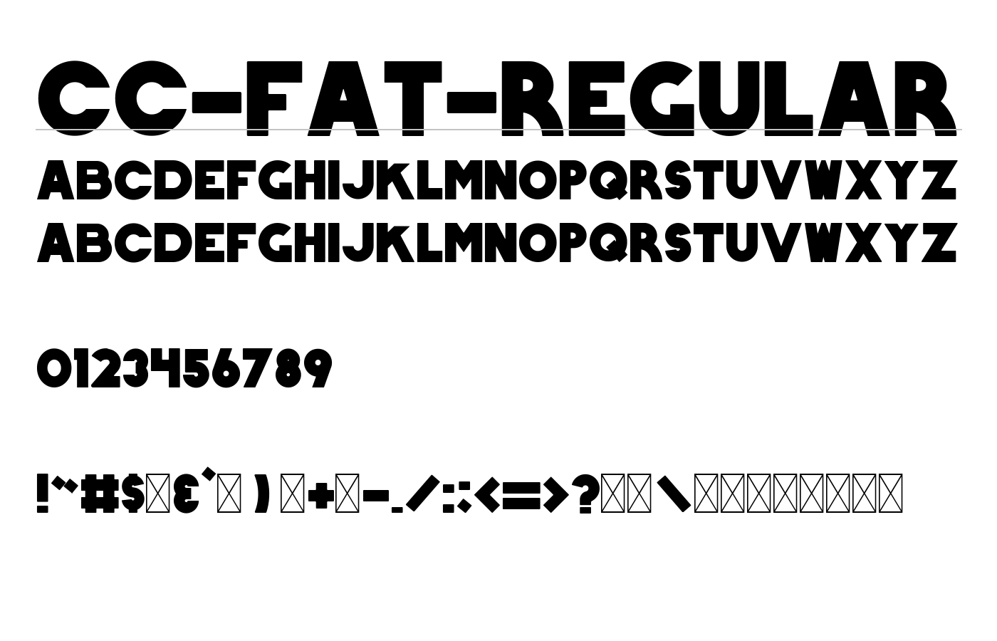 CC-Fat-Regular Font preview