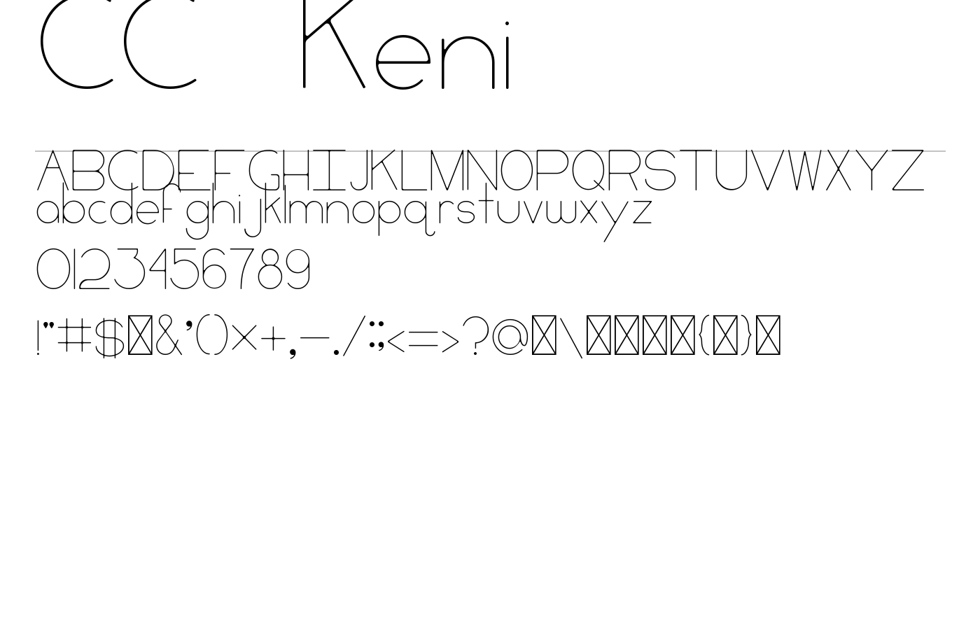 CC Keni Font preview