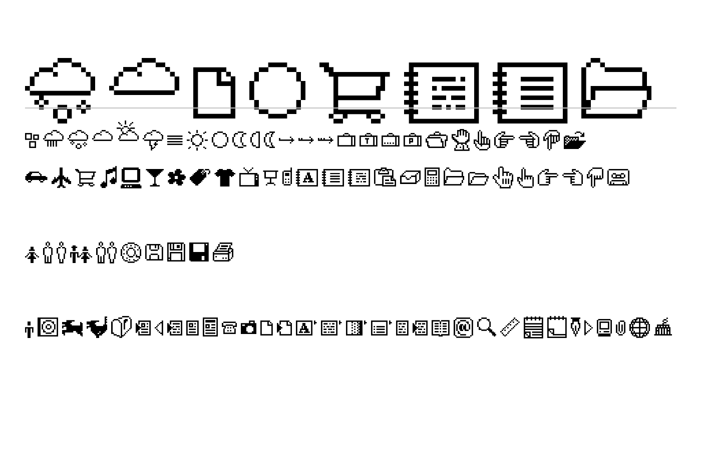 CD-Icons Font preview