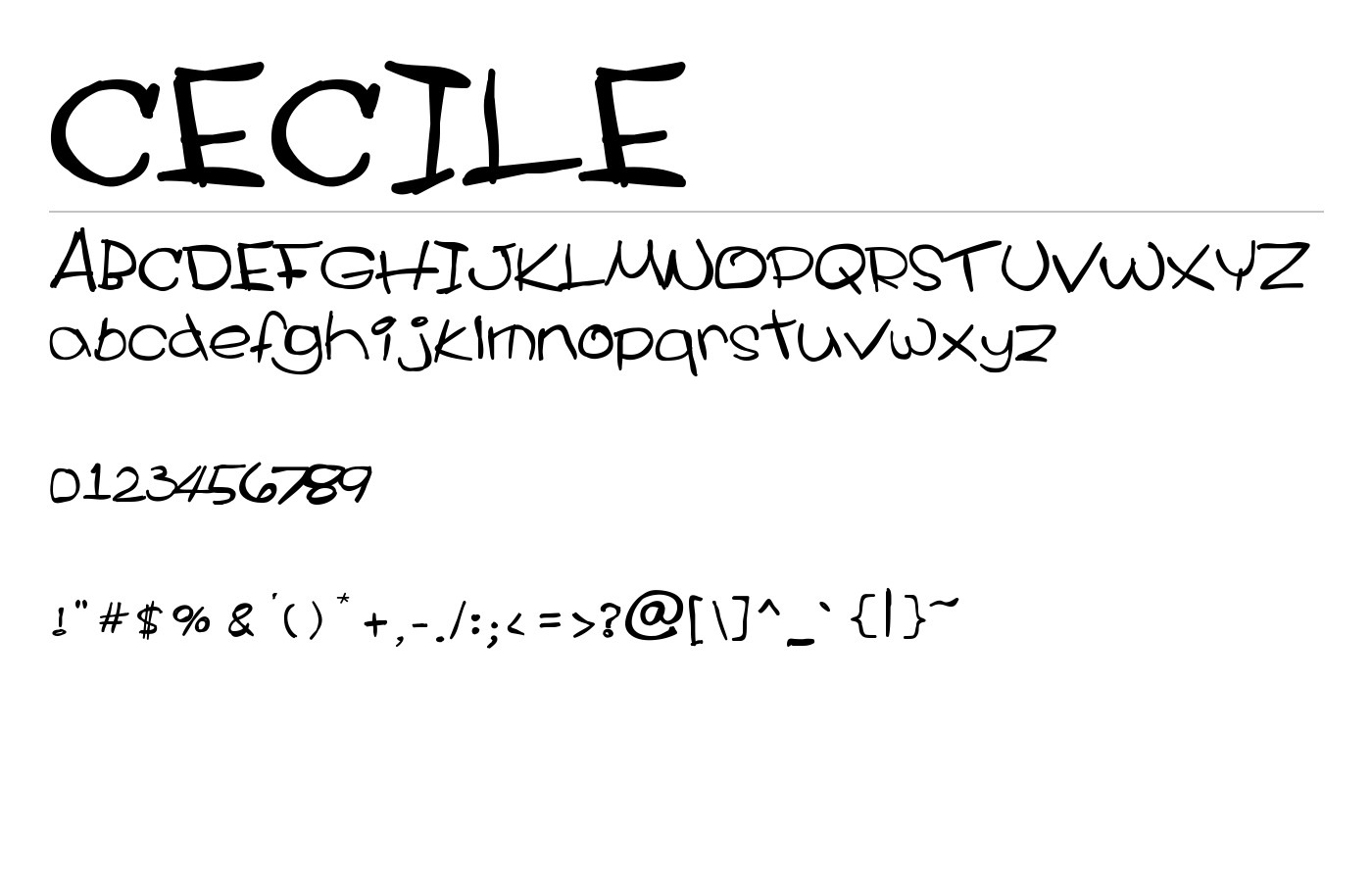 CECILE Font preview