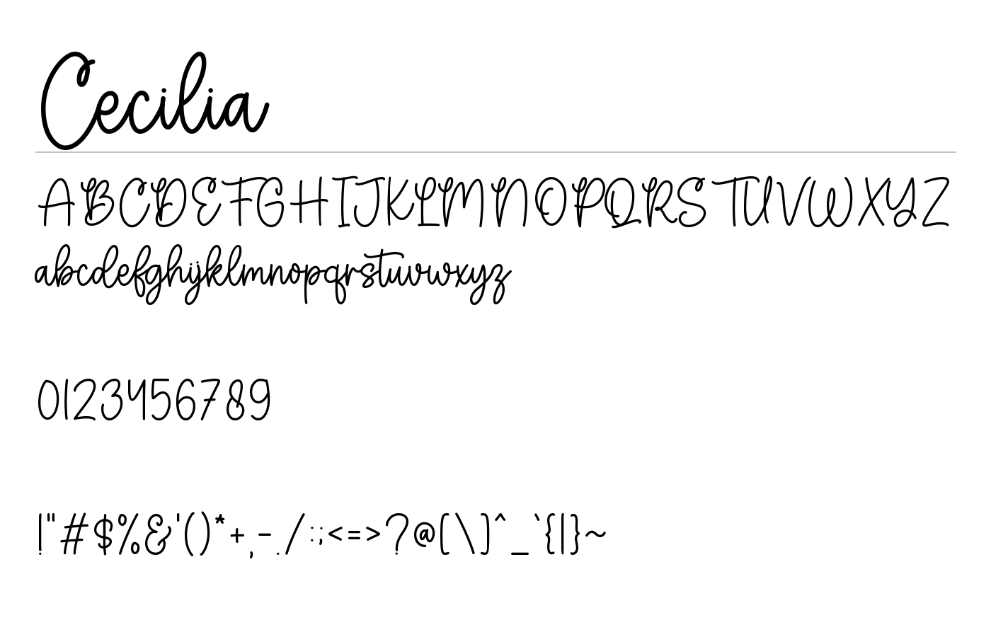 Cecilia Font preview