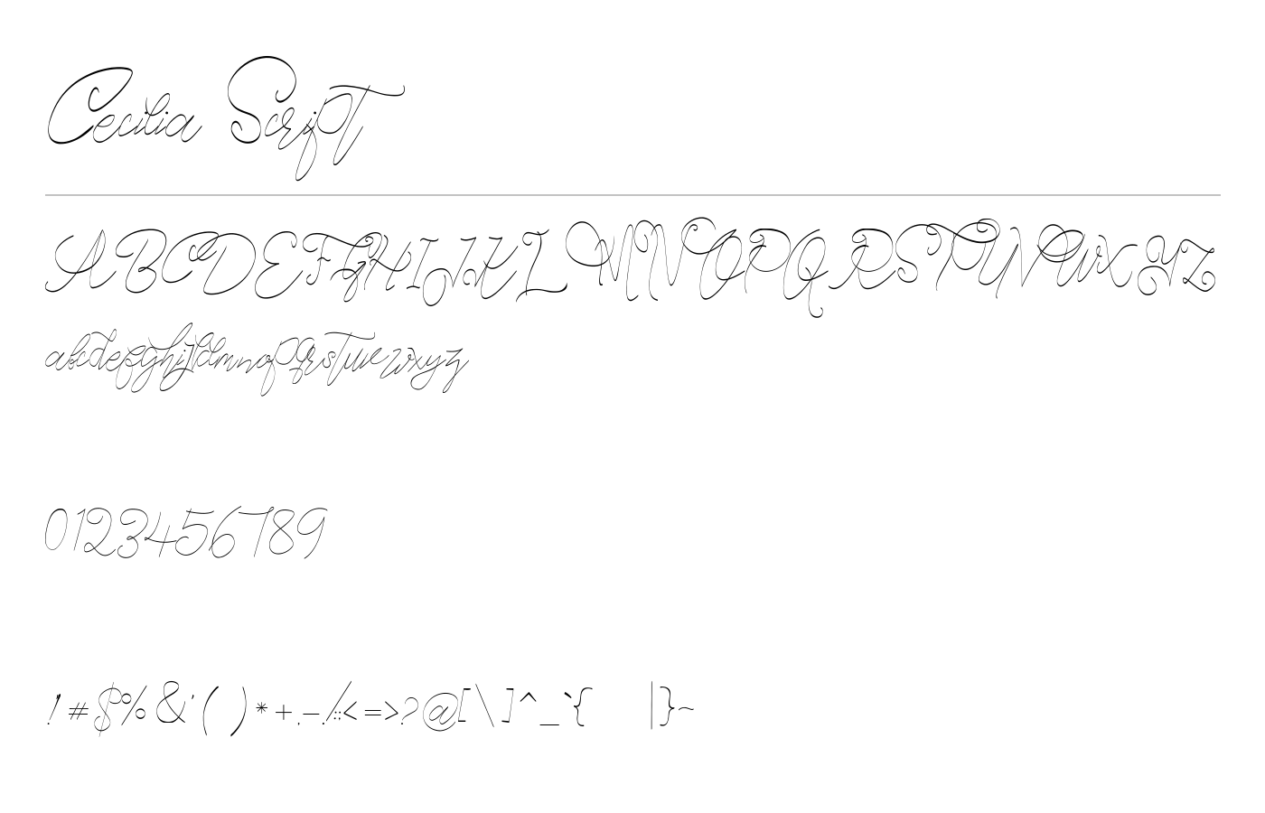 Cecilia Script Font preview
