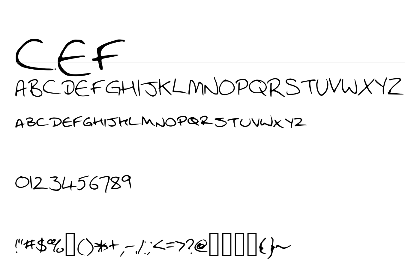 CEF Font preview
