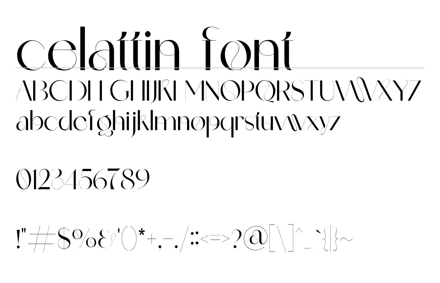 celattin font preview