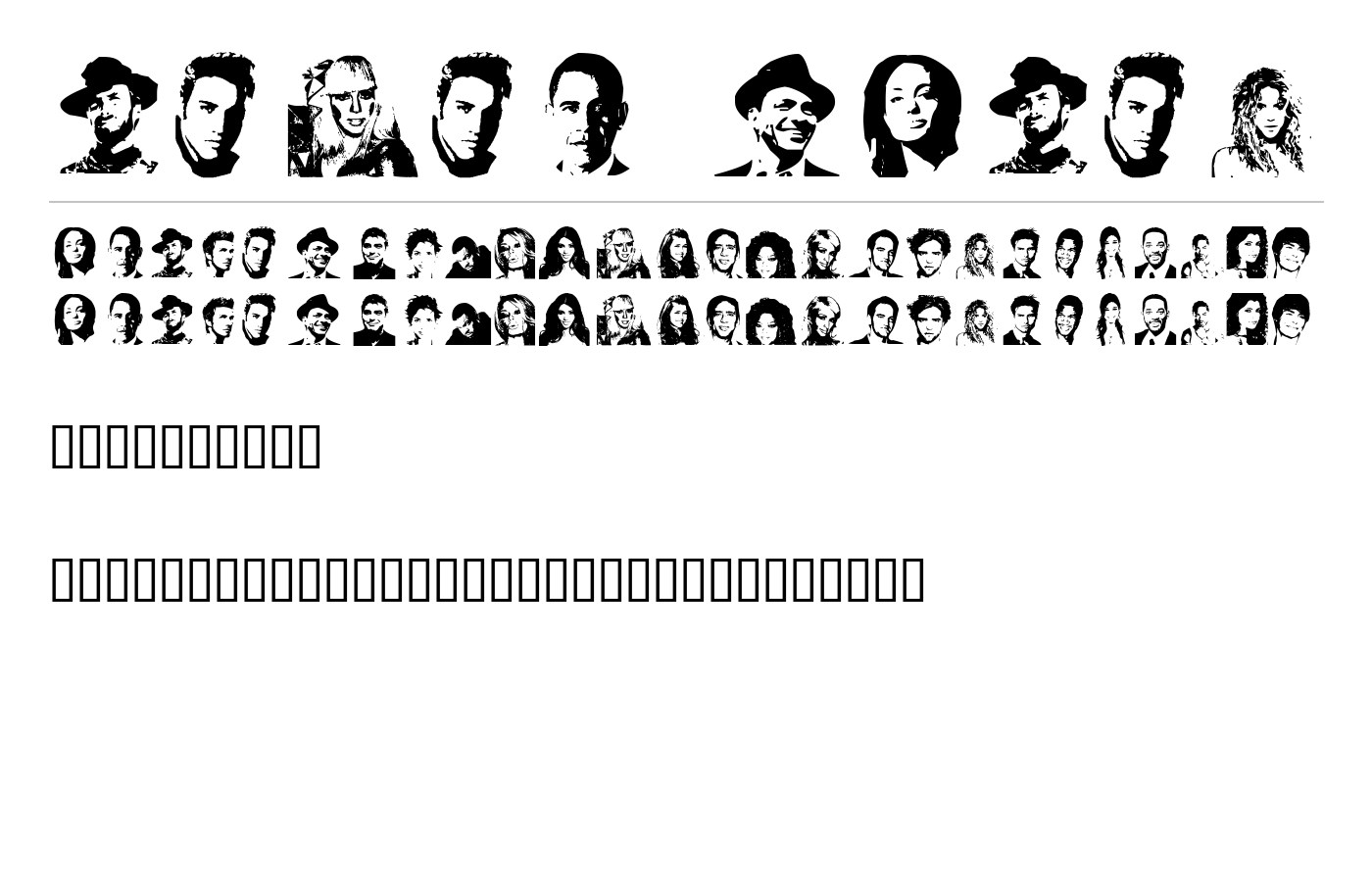 Celeb Faces Font preview