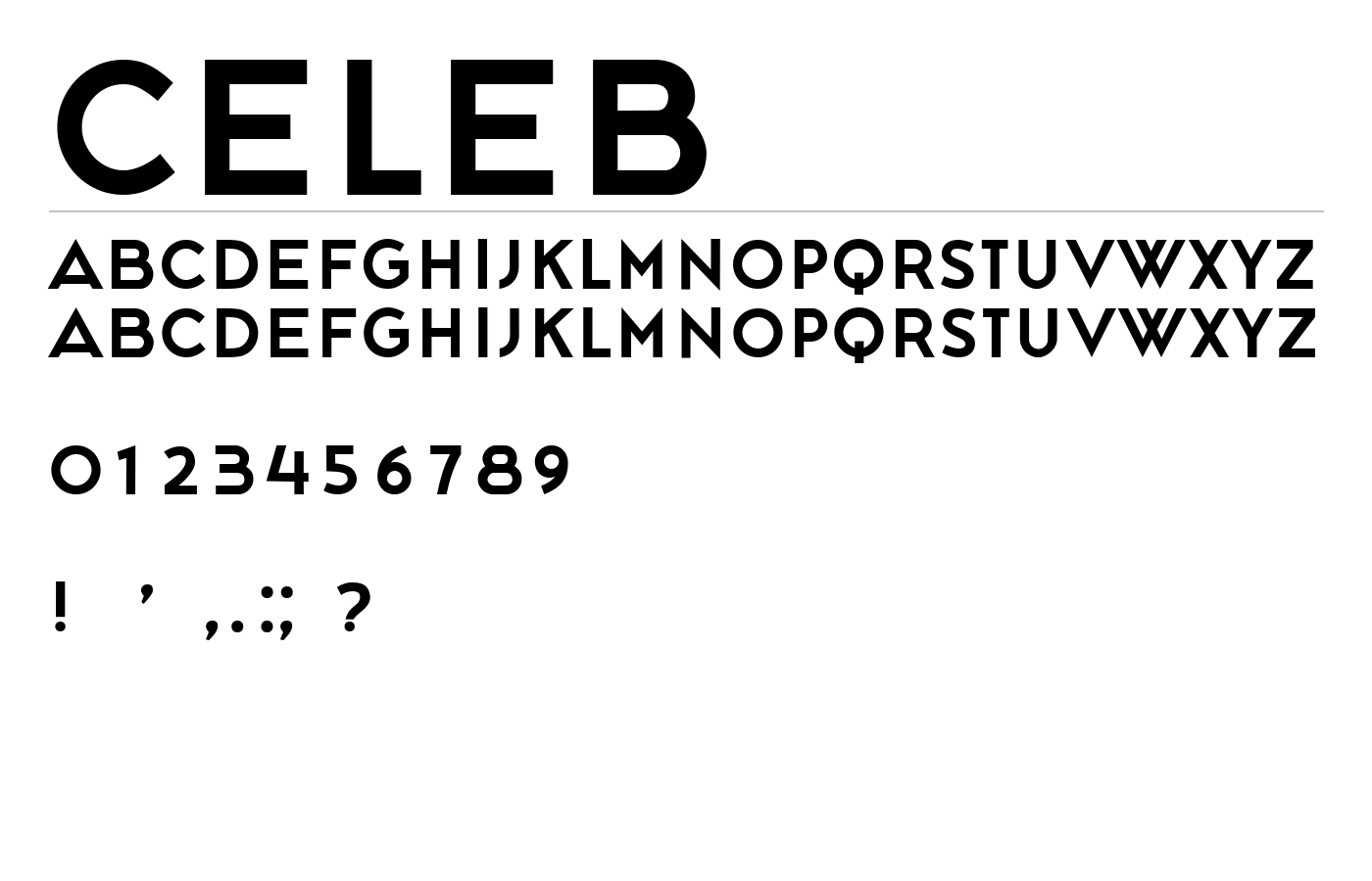 Celeb Font preview