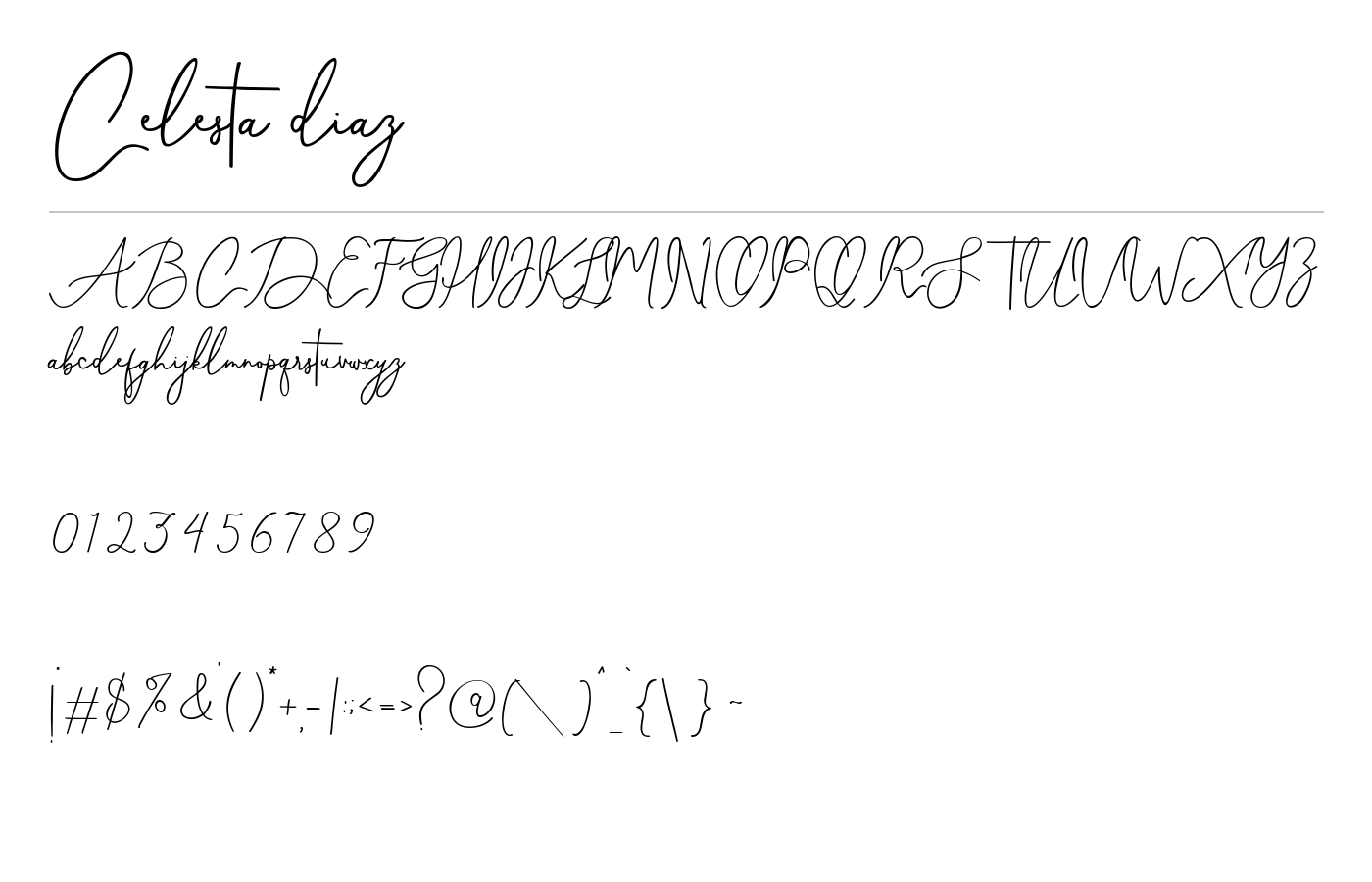 Celesta diaz Font preview