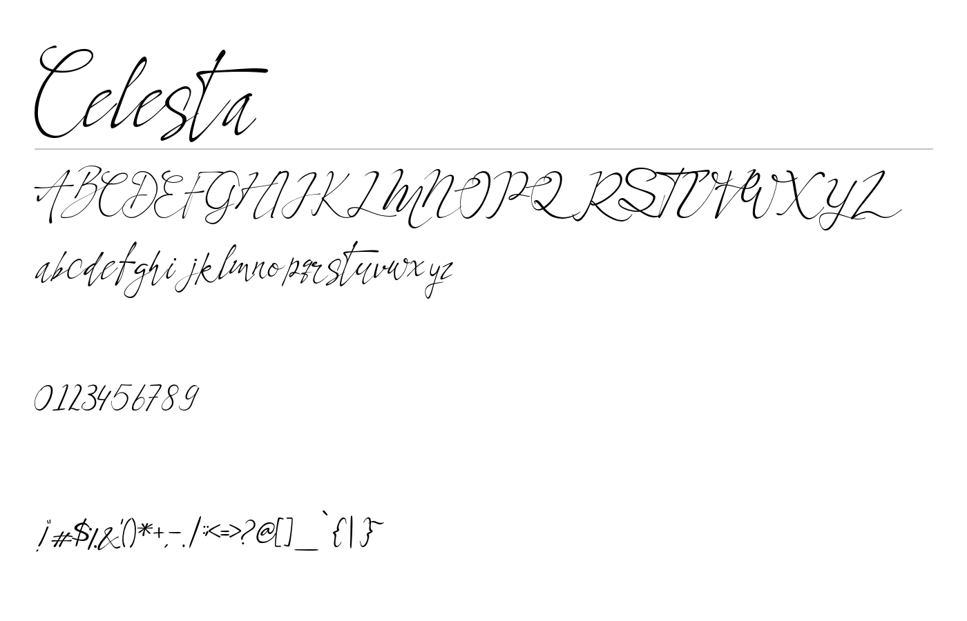 Celesta Font preview