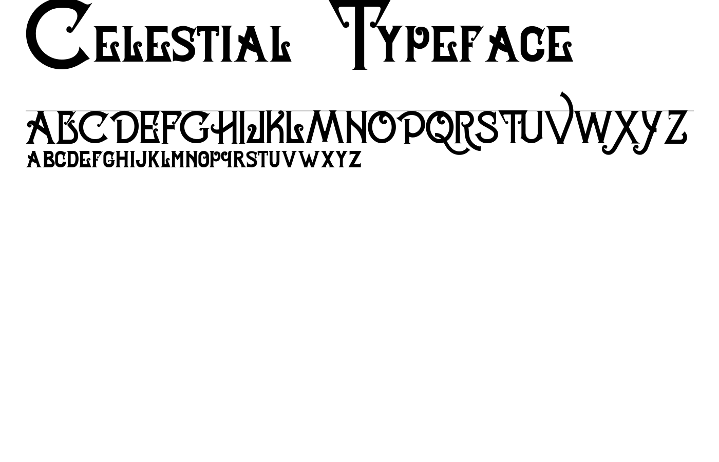 Celestial Typeface Font preview
