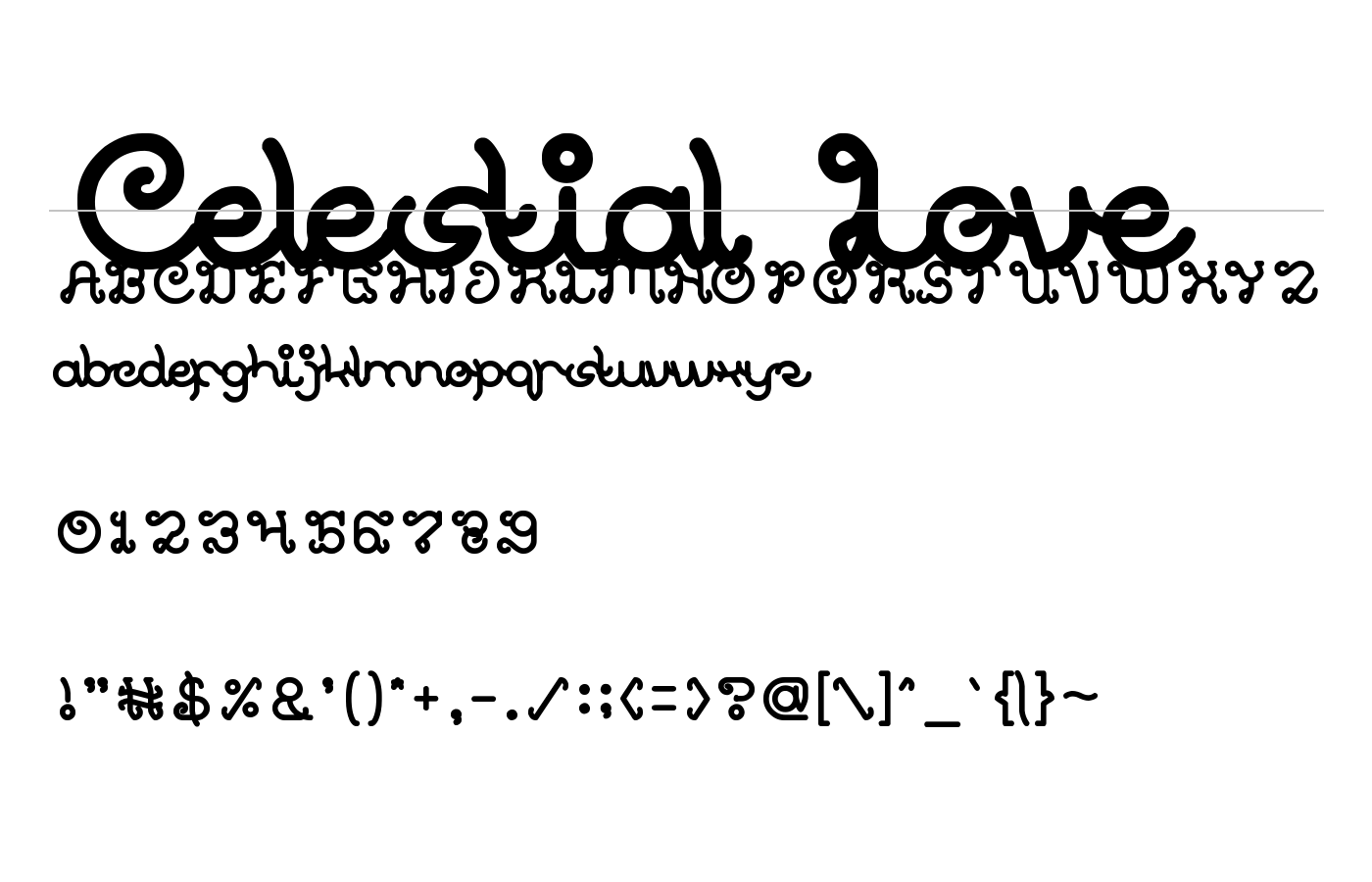 Celestial Love Font preview