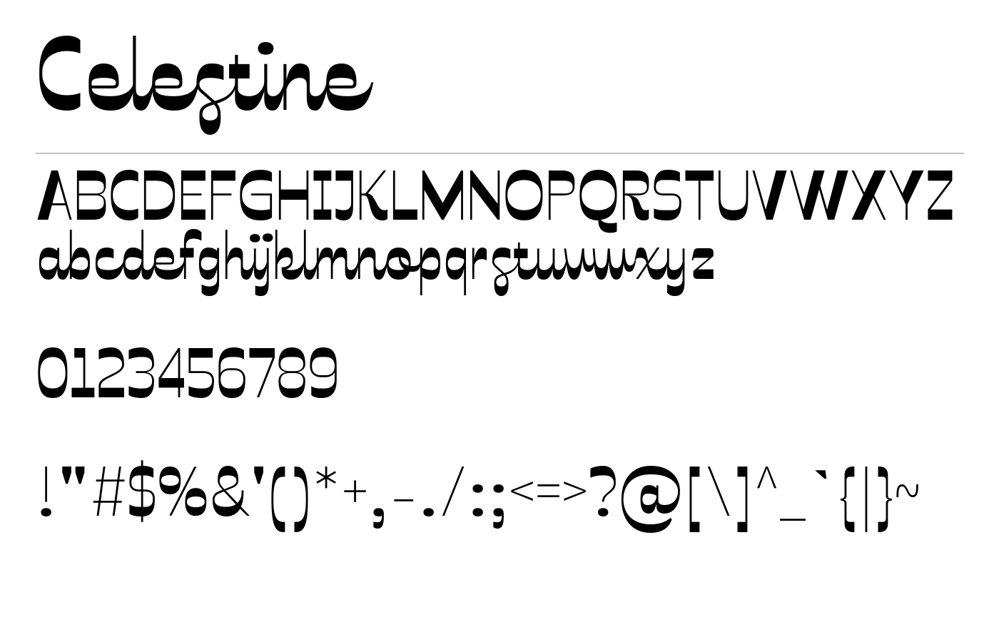 Celestine Font preview