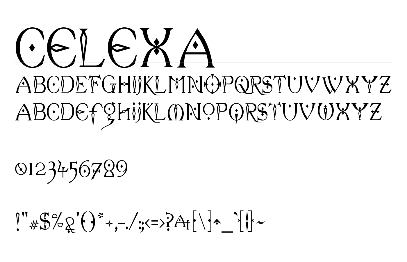 Celexa Font preview