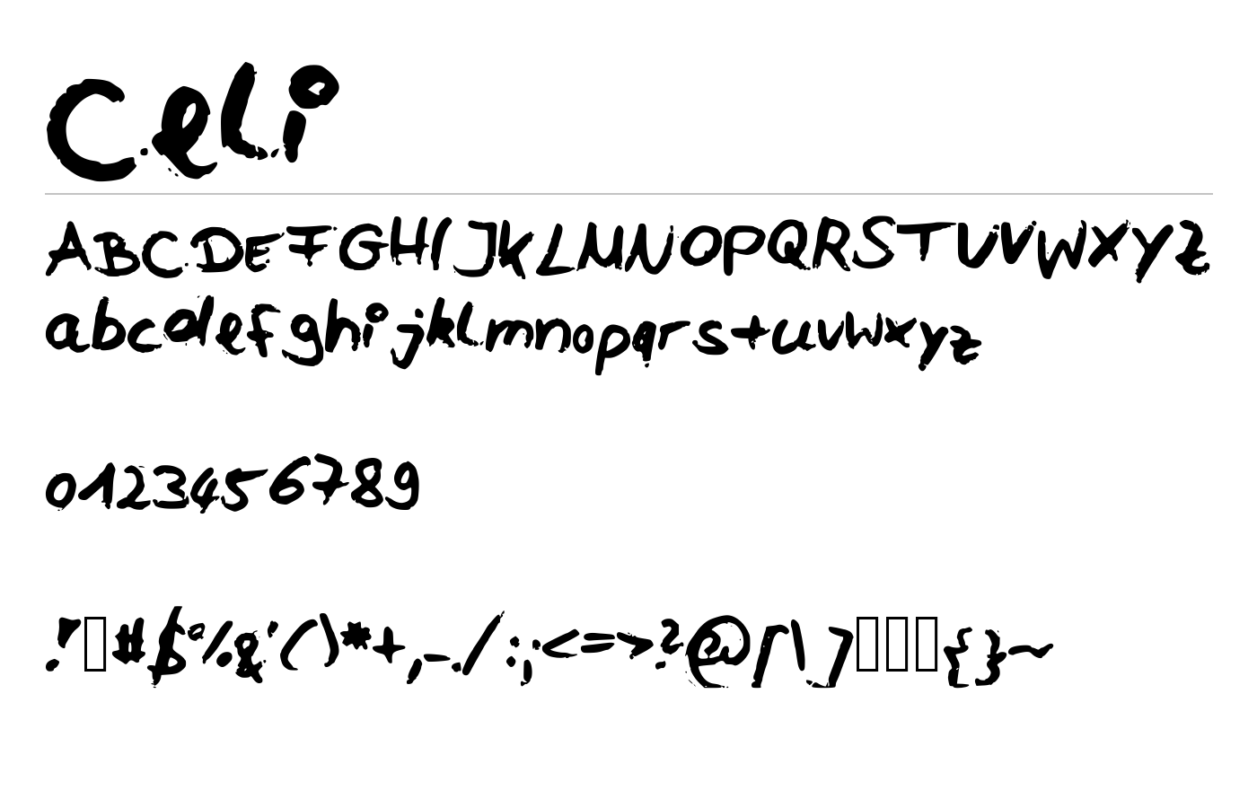Celi Font preview