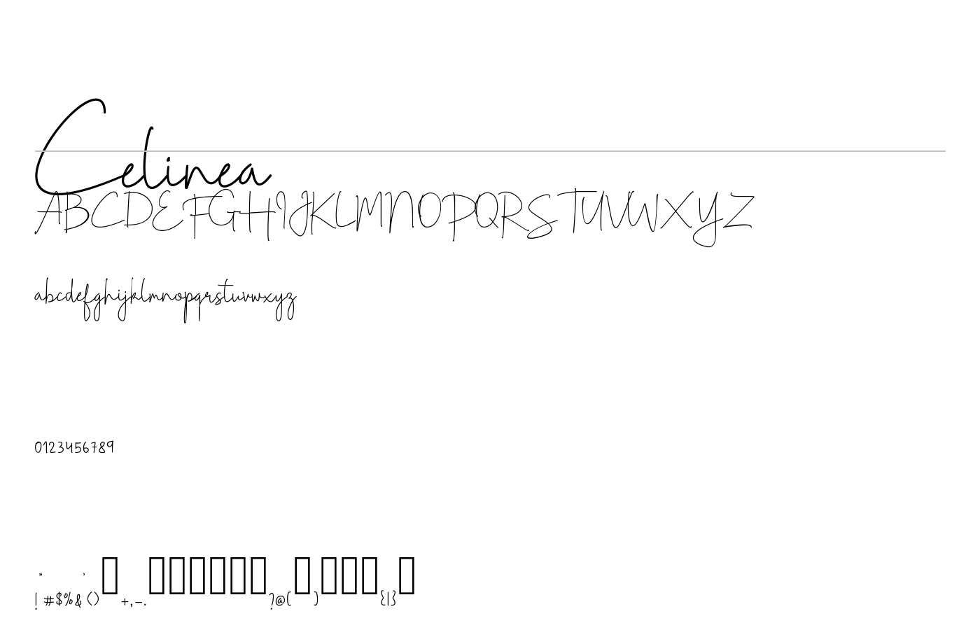 Celinea Font preview