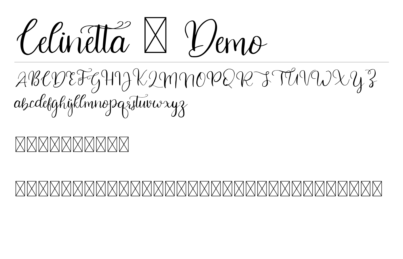 Celinetta - Demo Font preview