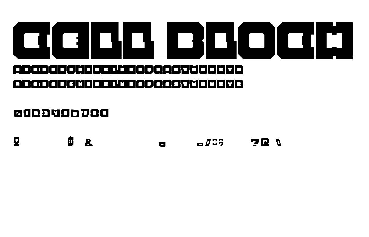 Cell Bloch Font preview