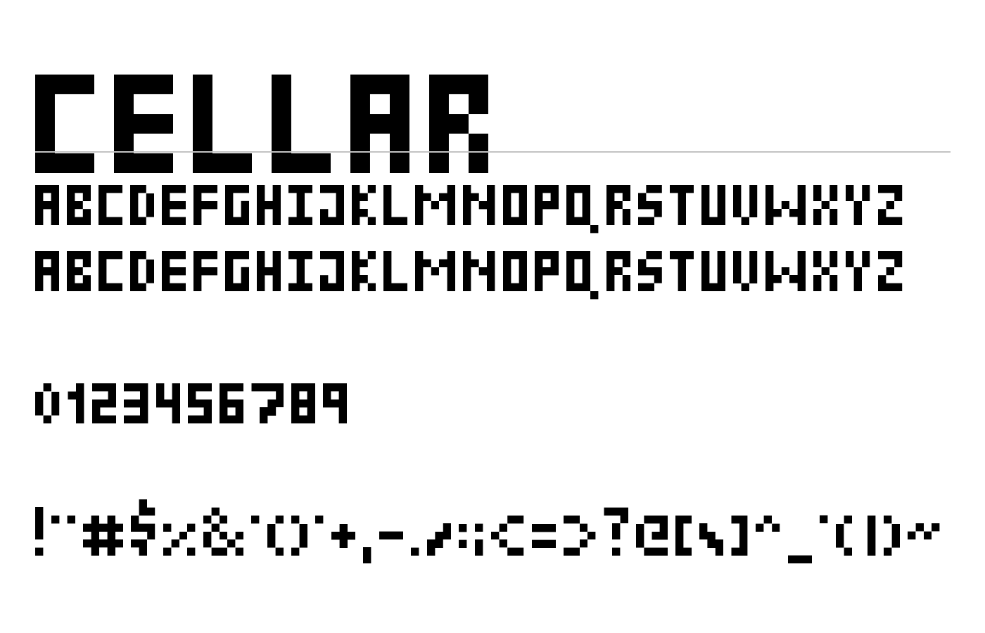 Cellar Font preview