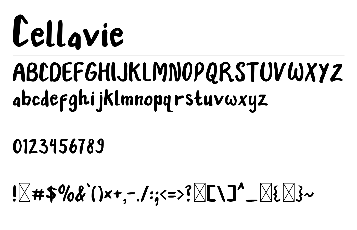 Cellavie Font preview