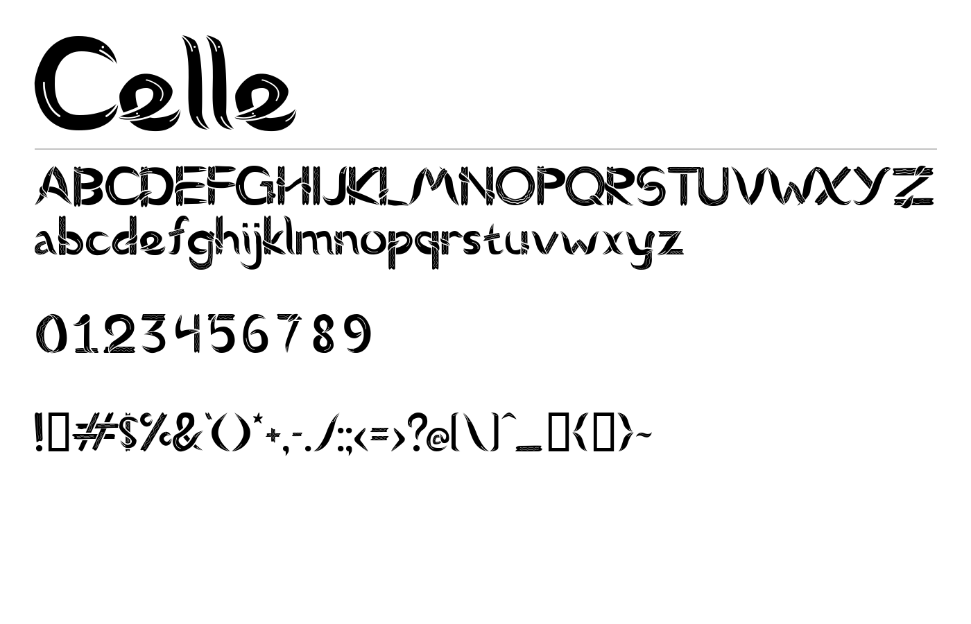 Celle Font preview