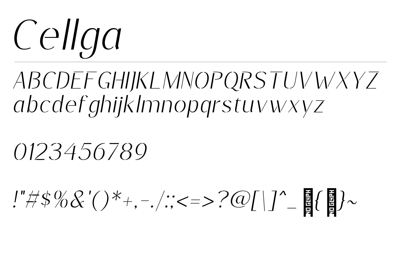 Cellga Font preview