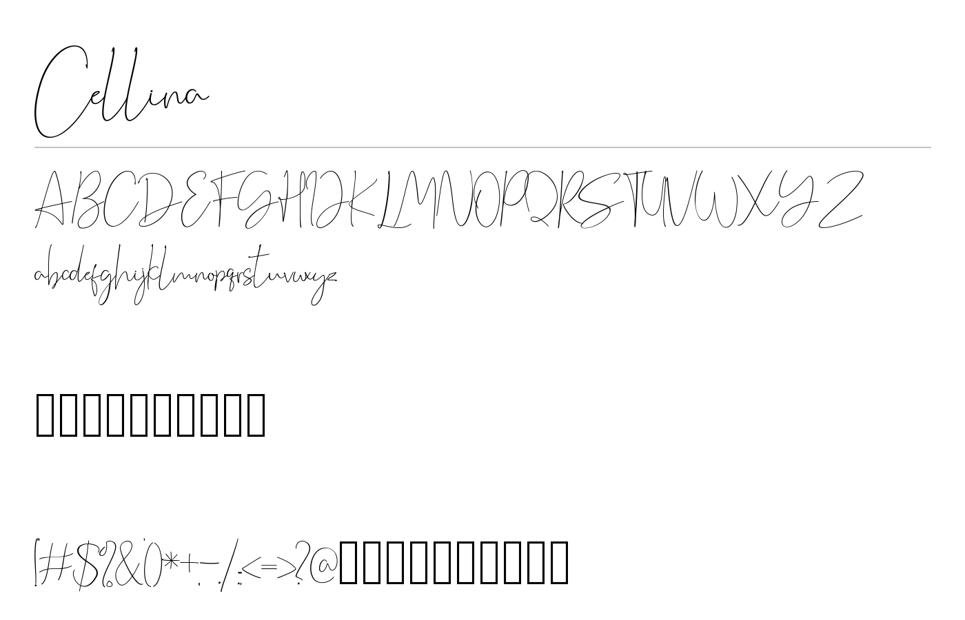 Cellina Font preview