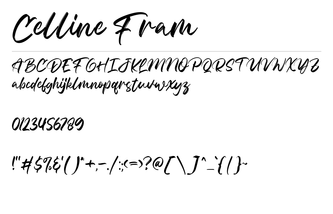 Celline Fram Font preview