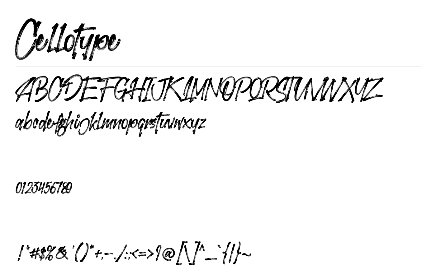 Cellotype Font preview