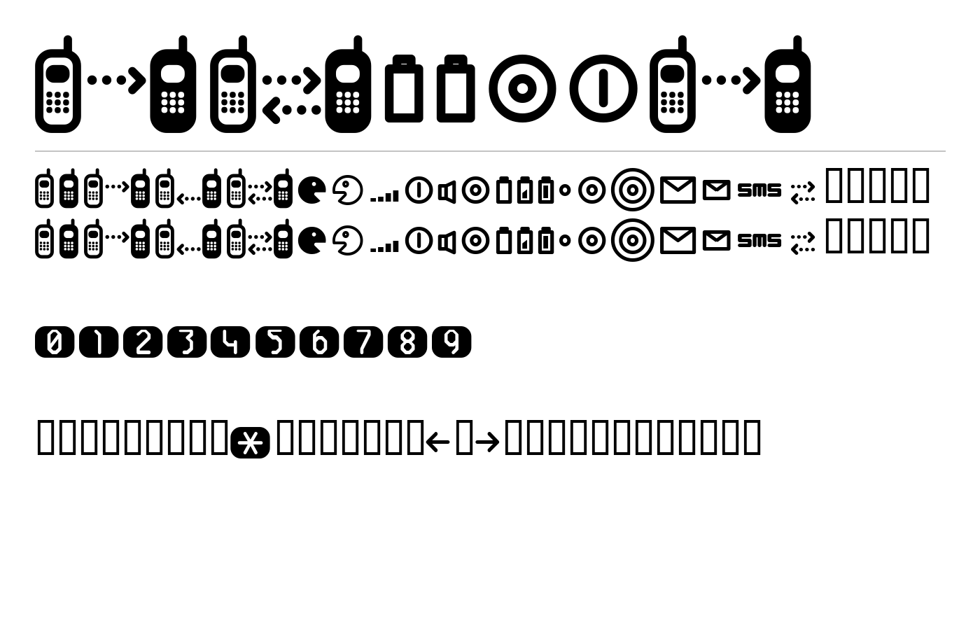 cellpic Font preview
