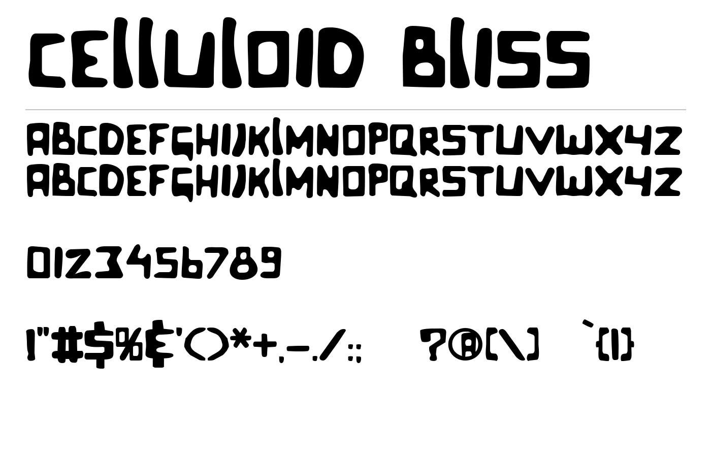 Celluloid Bliss Font preview