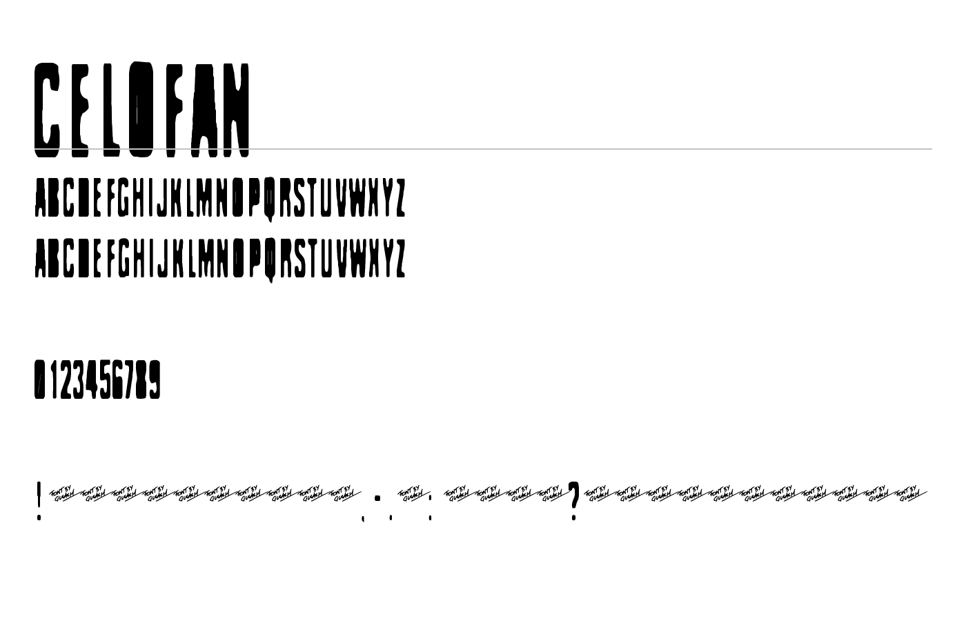 Celofan Font preview