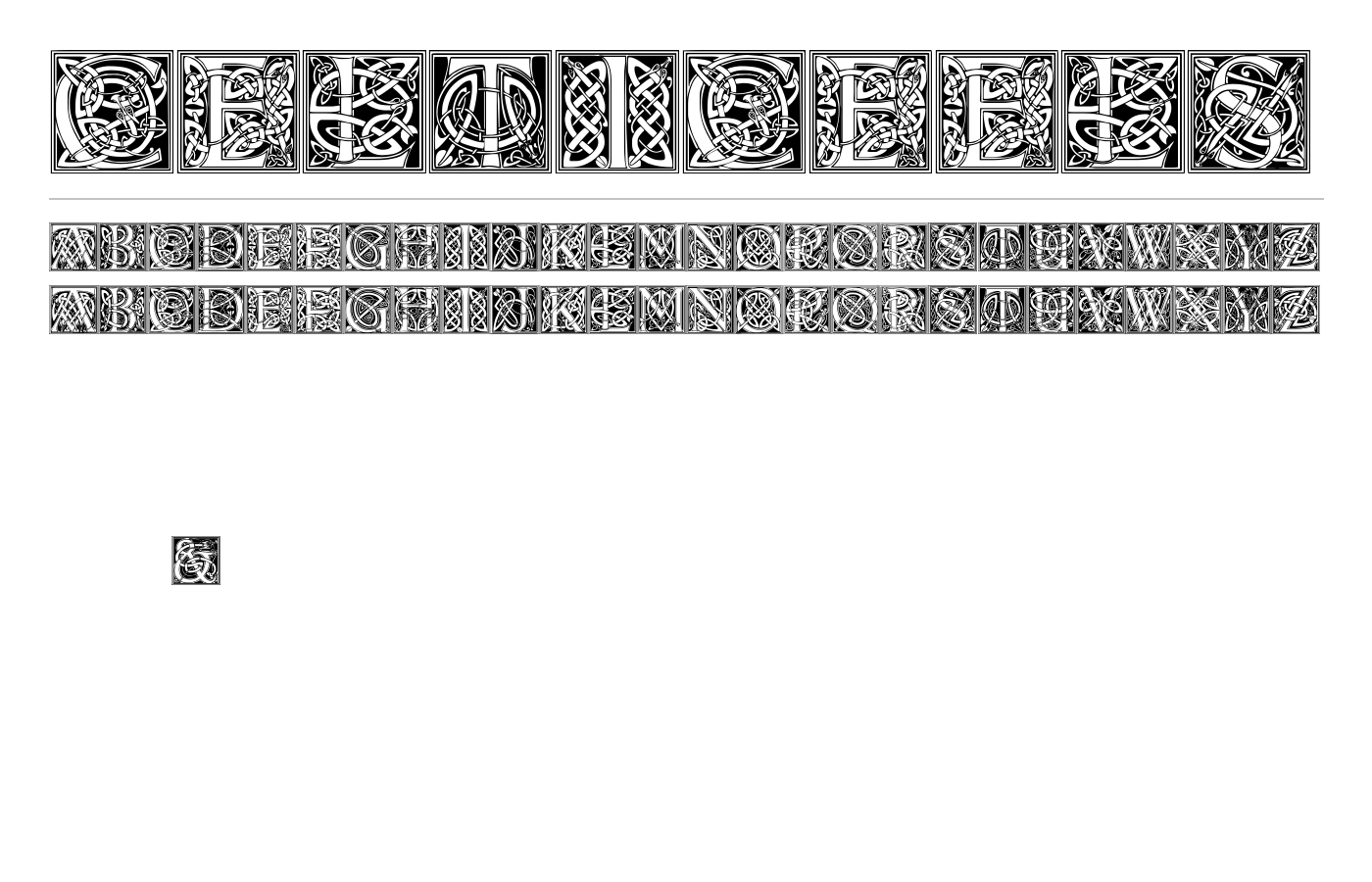 CelticEels Font preview