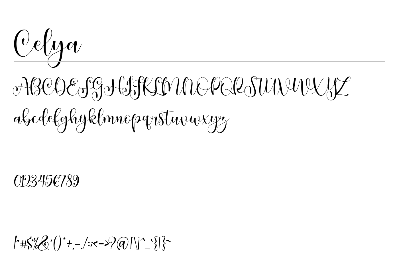 Celya Font preview