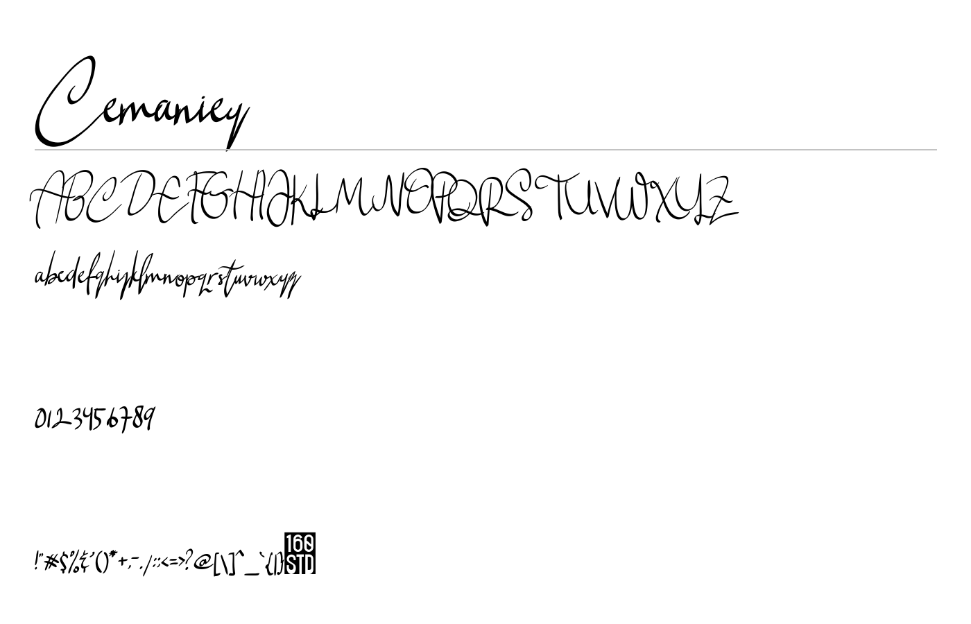 Cemaniey Font preview