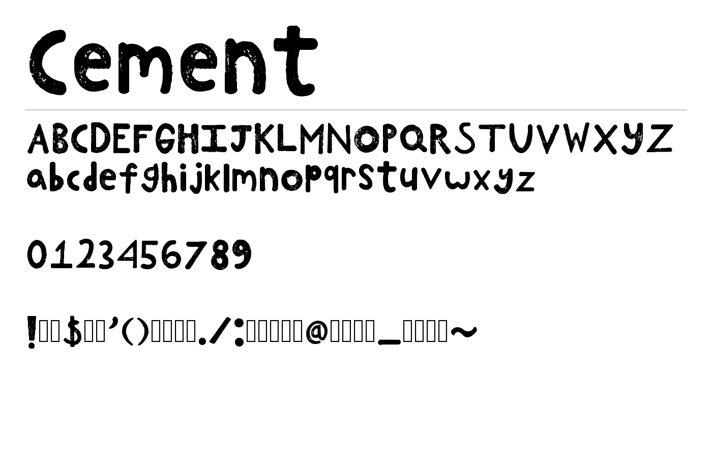 Cement Font preview