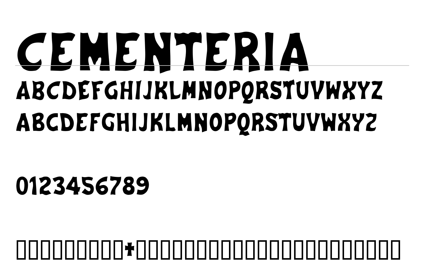 Cementeria Font preview