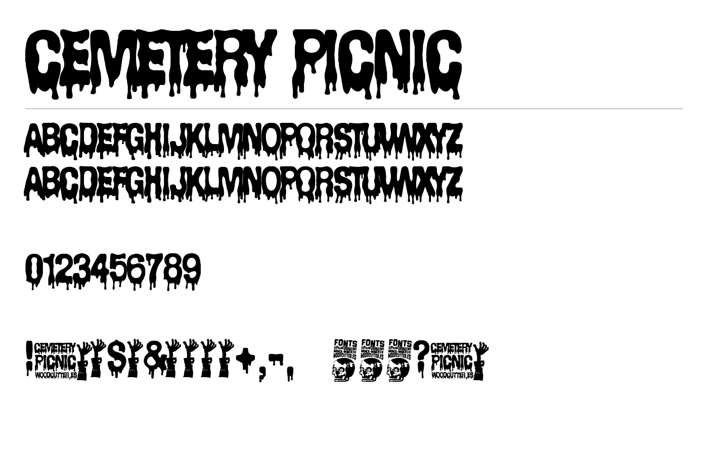 Cemetery Picnic Font preview